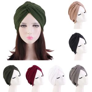 여성용 반다나 터번 무슬림 모자 트위스트 히잡 보넷 모자, 성인 Chemo 모자 매듭 트위스트 터번 머리띠, 무슬림 모자, 2024 신상 패션