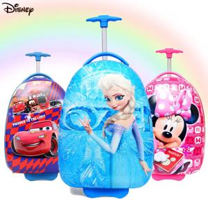 디즈니 어린이용 여행 트롤리 수하물, 바퀴가 달린 귀여운 만화 트롤리 가방, 어린이 롤링 케이스, 휴대 가방 선물, 16 인치