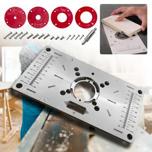 다기능 알루미늄 라우터 밀링 테이블 삽입 플레이트 트리머 조각 기계, 목공 벤치 도구