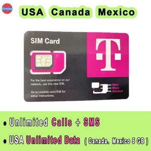 미국 무제한 데이터 및 통화 및 SMS, 캐나다, 멕시코, 미국 선불 심 카드, 무제한 인터넷, 미국, 캐나다, 멕시코 여행 심 카드, 5GB