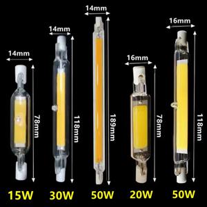 슈퍼 브라이트 LED R7S COB 튜브 전구, 할로겐 램프 교체, 램프 파다 다이오드 스포트 라이트, 78mm, 118mm, 189mm, AC110V, 220V, 230V, 240V, J78, J118