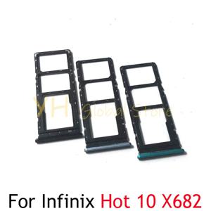 Infinix Hot 10 X682 X682B X682C / 10 Play X688 X688C SIM 카드 슬롯 트레이, 거치대 SIM 카드 수리 부품