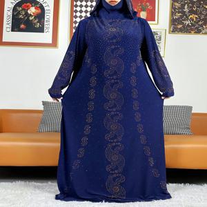 이슬람 여성 기도문 카프탄 후드 원피스, 터키 아프리카 맥시 로브, 히잡 1 개, 두바이 아랍 아바야 이슬람 의류, 라마단, 2024