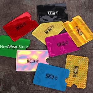 안티 스캔 카드 슬리브 신용 NFC RFID 카드 보호대, 안티 마그네틱 알루미늄 호일, 휴대용 은행 카드홀더, 1 개