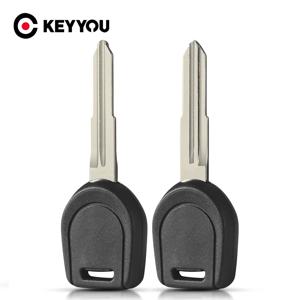 KEYYOU 트랜스 폰더 자동차 키 셸 케이스 Fob For MITSUBISHI Colt Lancer Mirage Outlander Pajero Remote Key Left/Right Blade No Chip