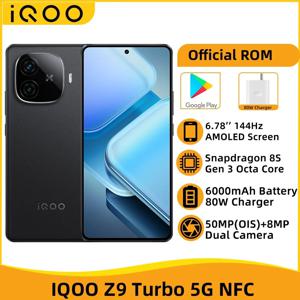 IQOO Z9 터보 5G NFC 스냅드래곤 8S, 3 세대, 6.78 인치, 144Hz AMOLED 스크린, 50MP 듀얼 카메라, 6000mAh 배터리, 80W 고속 충전기 휴대폰
