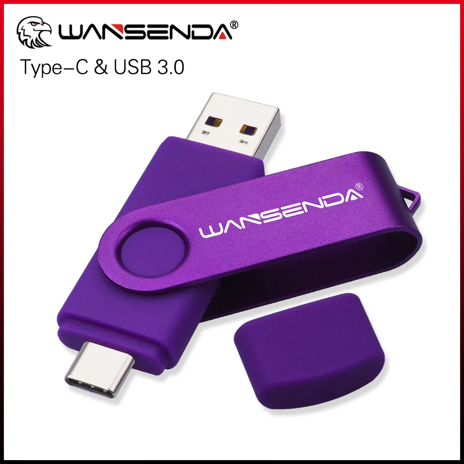 WANSENDA USB 3.0 타입 C 플래시 OTG 펜 드라이브, 고속 펜드라이브, 2 인 1 USB 스틱, 512GB 256GB 128GB 64GB 32GB 16GB, 신제품