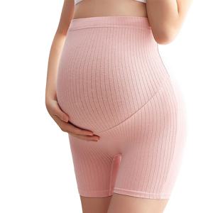 플러스 사이즈 출산 스트라이프 타이츠, 고탄성 속옷, 뚱뚱한 임산부, 임신 통기성 안전 반바지