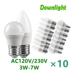 에너지 효율적인 LED 전구, 홈 장식용 골프 전구 램프, G45, B22, E14, E27, 3W-7W, AC230V, AC120V, 3000K, 4000K, 6000K, 10 개