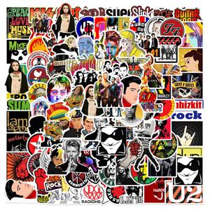 인기있는 락 롤 음악 밴드 그래피티 스티커, 펑크 데칼 기타 오토바이 스케이트보드 방수 멋진 스티커, 10 개, 30 개, 50 개, 100 개