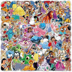 디즈니 믹스 귀여운 만화 미키 마우스 스티치 스티커, 미적 노트북 스케이트보드 휴대폰 자동차 애니메이션 스티커, 어린이 장난감, 10 30 50 100 개