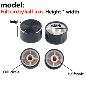 알루미늄 노브 인코더 사운드 카드 전위차계 노브, 미세 내부 구멍 6mm 볼륨 파워 앰프 조정 금속 캡, 10 개