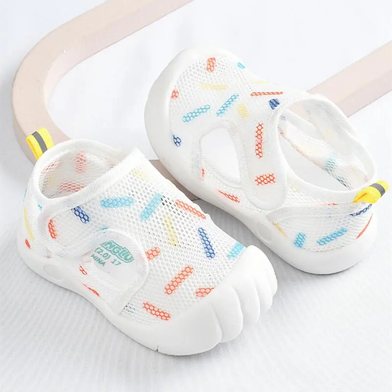 1-4T 아기 샌들 여름 통기성 에어 메쉬 남여 어린이 캐주얼 신발, 미끄럼 방지 부드러운 단독 첫 번째 워커 유아 경량 신발