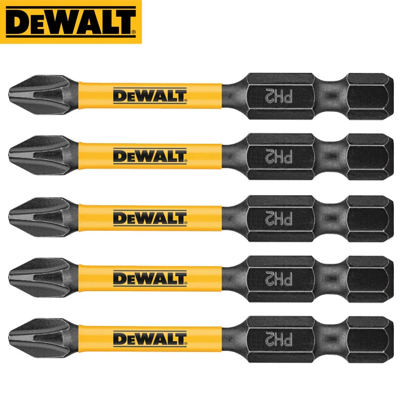 DEWALT 오리지널 PH2 배치 헤드 전기 렌치 스크루 드라이버, 임팩트 드릴, 특수 사용 비트, 57mm, 5 개
