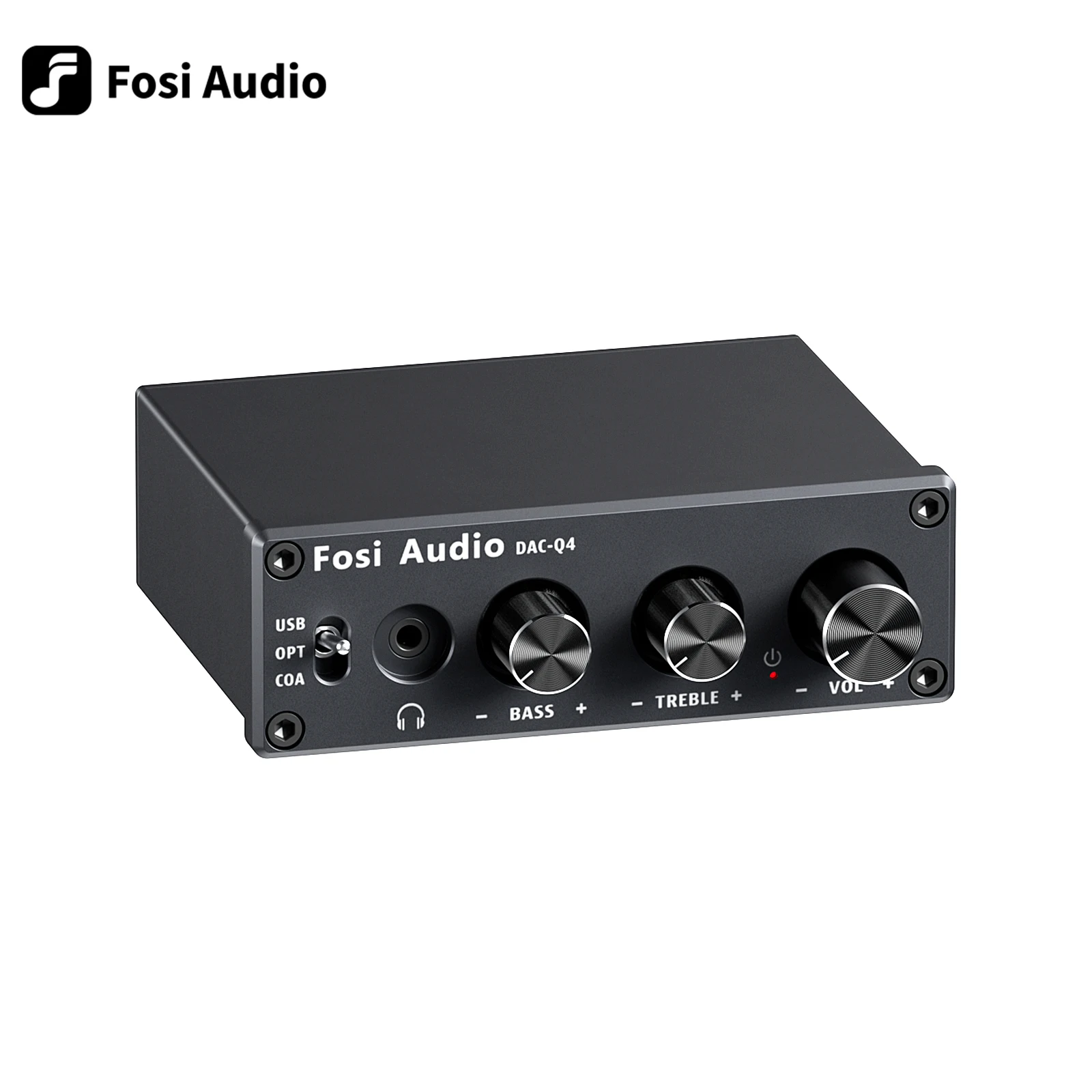 Fosi Audio Q4 미니 스테레오 USB 게이밍 DAC & 헤드폰 앰프 오디오 컨버터 어댑터 가정용/데스크톱 전원/액티브 스피커