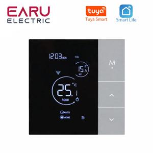 TUYA 와이파이 온도조절기 온도 컨트롤러 물 전기 바닥 난방 TRV AC100V-240V, 3A 16A 디지털 LCD 디스플레이, 벽걸이