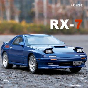 1:32 마쓰다 RX7 FC 이니셜 D 마쓰다 MX5 합금 모델 자동차 장난감, 다이캐스트 금속 주조 소리와 가벼운 자동차 장난감, 어린이 차량용