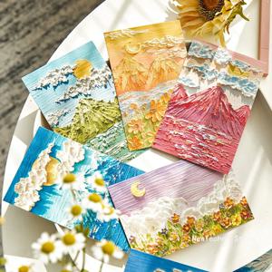 사계절 속삭이는 시리즈 엽서, 판타지 INS 스타일, 유화 인사 메시지 카드, 크리스마스 선물 카드, 30 개/세트