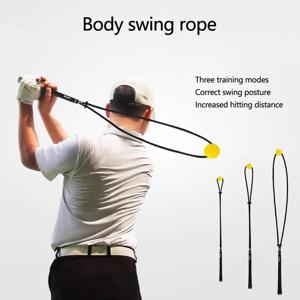 골프 스윙 연습 로프 조절 가능한 골프 스윙 트레이너 골프 보조 운동 로프 골프 훈련 용품 액세서리