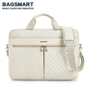 BAGSMART 여성용 노트북 가방, 서류 가방, 어깨 핸드백, 사무실 여행 비즈니스 컴퓨터 가방, 노트북 파우치, 15.6 인치, 17.3 인치
