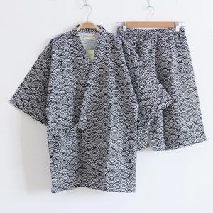 남성용 일본 전통 기모노, 유카타 상의, 반바지, 사무라이 잠옷, 여름 잠옷 세트, 목욕 의류
