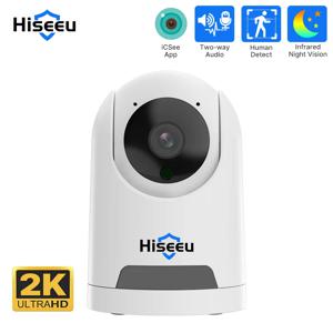 Hiseeu 와이파이 PTZ IP 카메라, 스마트 홈, 양방향 오디오 베이비 모니터, AI 추적 비디오 감시 보안 카메라, 2K, 4MP