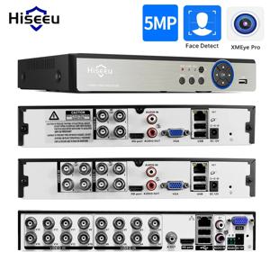 Hiseeu CCTV 보안 시스템 Xmeye용 디지털 비디오 레코더, AHD TVI CVI IP 카메라, 16CH, 8CH, 5MP, 5MP, 1080P, 4CH, DVR, 5 in 1