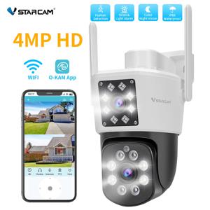 Vstarcam 듀얼 스크린 야외 보안 카메라, 4MP PTZ 와이파이 카메라, 1080P 보안 보호 CCTV 비디오 감시 IP 카메라