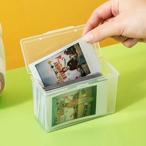 투명 아이돌 사진 보관 케이스, 플라스틱 한국 앨범 포토카드, 작은 카드 컬렉션 정리함, 사진 카드홀더 상자