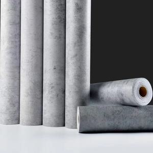 비닐 방수 자체 접착 벽지 빈티지 시멘트 회색 벽 접촉 종이, 상점 침실 거실 리노베이션 스티커 PVC