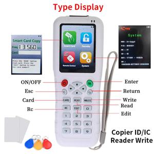 RFID 복사기 NFC 카드 리더 라이터 복제기 복제기, 125KHz 13.56 RFID 키 포브 프로그래머 T5577 UID 재기록 가능 키 카드 USB