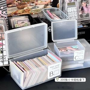 투명 아이돌 사진 보관 케이스, 플라스틱 상자, 인스 소형 카드 수집 상자, 포토 카드 보관 상자, 문구 용품