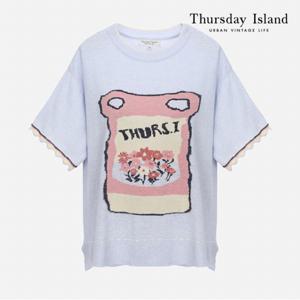 [Thursday Island] 플라워 가든 인타샤 풀오버(T224MSW302W)