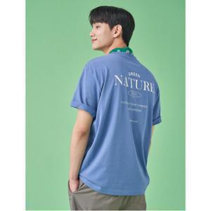 남성 빈폴 [Green] [BCycle] 그래픽 포인트 라운드 티셔츠  블루 BC3342N16P