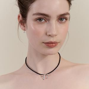 [Hei][송해나, 빌리 츠키 착용][sv925] flow ribbon necklace