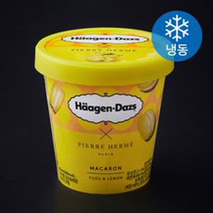 하겐다즈 마카롱 유자 & 레몬 아이스크림 (냉동), 403ml, 1개