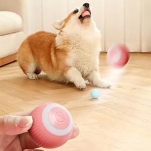 강아지 놀이공 장난감 움직이는 고양이 강아지 장난감 스마트볼, 1개, 핑크