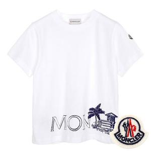 몽클레어 KIDS 23SS 화이트 로고 티셔츠 8C00045 83907 002/8A,10A