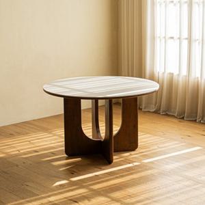 오아르 원목 세라믹 원형 식탁 테이블 1200 (2컬러)