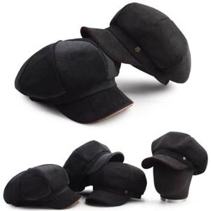 엣지 팔각모 4color/남자 여자 블랙 패션 베레모 헌팅캡 모자