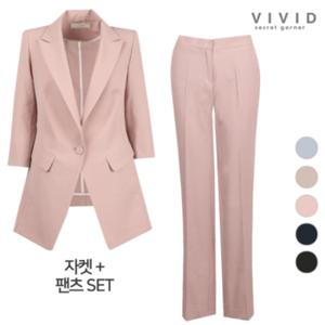 VIVID SET 여성 여름 마터치 정장자켓+정장팬츠 세트