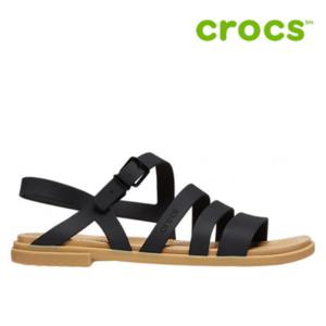 크록스 샌들 /G31- 206107-00W / Womens Crocs Tulum Sandal Black / Tan