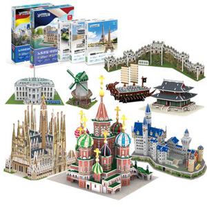 3D입체퍼즐 종이건축물모형 세계여러나라 랜드마크 만들기 페이퍼락 시리즈 골라담기