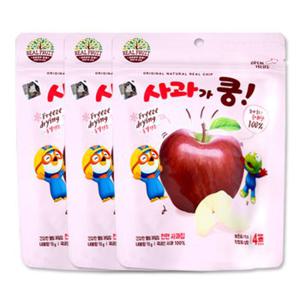 뽀로로 사과가 쿵 천연 과일칩 15g 3개