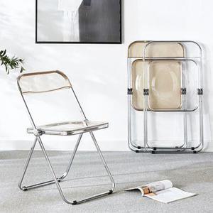 아트박스/와이디가구 플리아체어 카페 디자인 투명 접이식 의자
