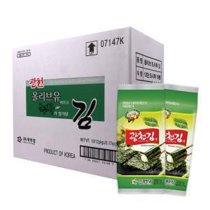[광천김]15+5%) 광천 올리브 녹차 3단 도시락김 72봉(1BOX) / 최신제품 출고중