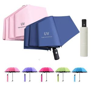 3단 2in1 자동 암막 양우산 1+1+1 양산 우산 겸용 컴팩트 UV자외선 차단 휴대용 장우산