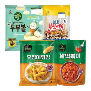 [CJ] [분식 세트] 비비고 쌀떡볶이+오징어튀김+꼬치어묵(스프포