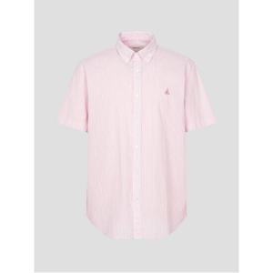 [빈폴멘] 강연 시어서커 스트라이프 반소매 셔츠 - 핑크 (BC4465