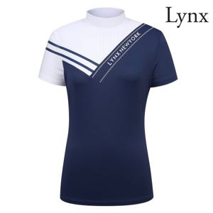[링스] 여성 브이절개 컬러반전 모크넥 티셔츠 L21C2TH068_NA
